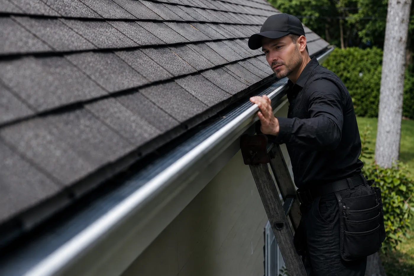 Seamless gutter installation by our local team